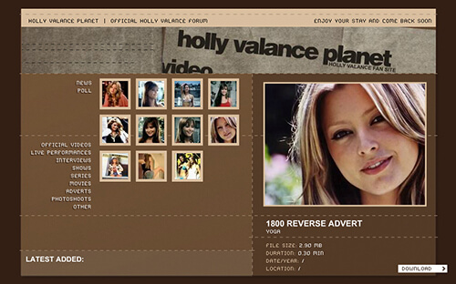 Holly Valance Planet.com - Video Gallery #01